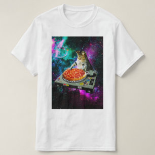 T-shirt Pizza de chat du DJ de l'espace
