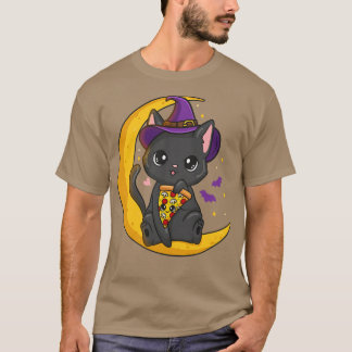 T-shirt Pizza de chats d'Halloween