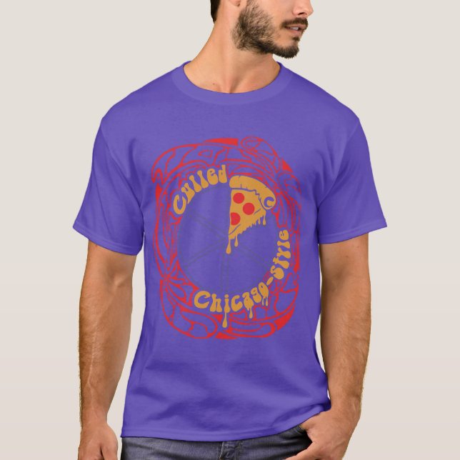 T-shirt Pizza de Logikcull Chicago (Devant)