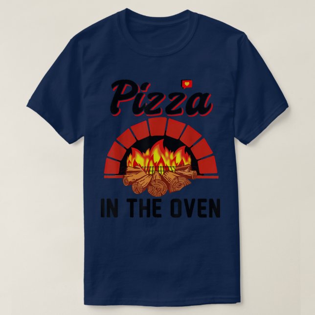 T-shirt Pizza Drôle Dans Le Four Femmes Enceintes Grossess (Design devant)