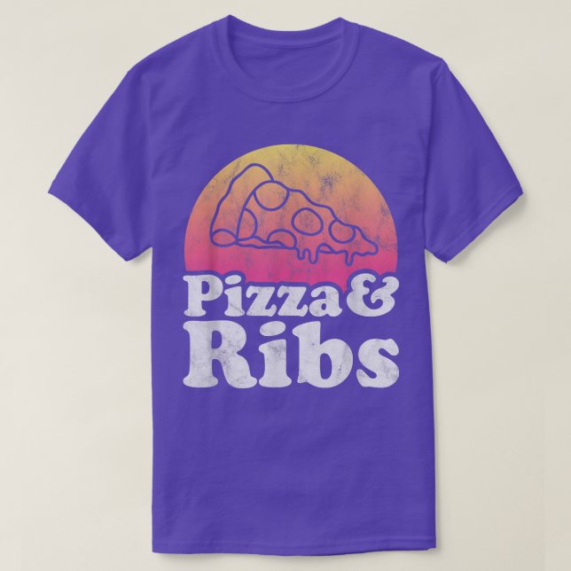 T-shirt Pizza et côtes  (Design devant)