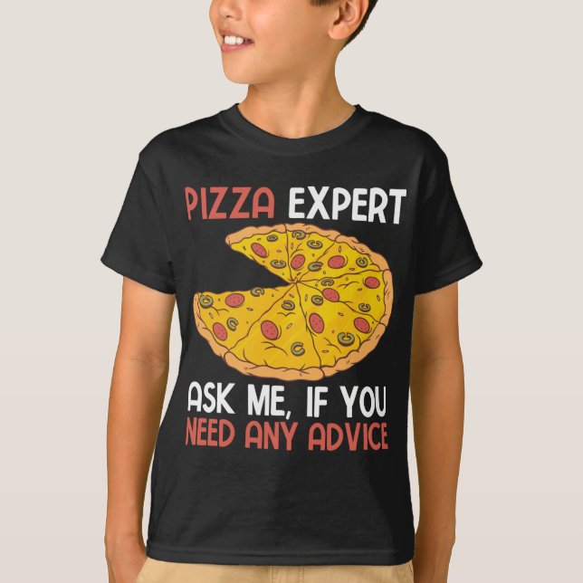T-shirt Pizza expert me demander si vous avez besoin de co (Devant)