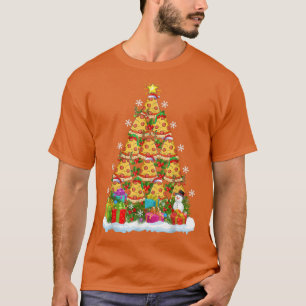 T-shirt Pizza Fast Food Xmas Tree Lighting Père Noël Pizza