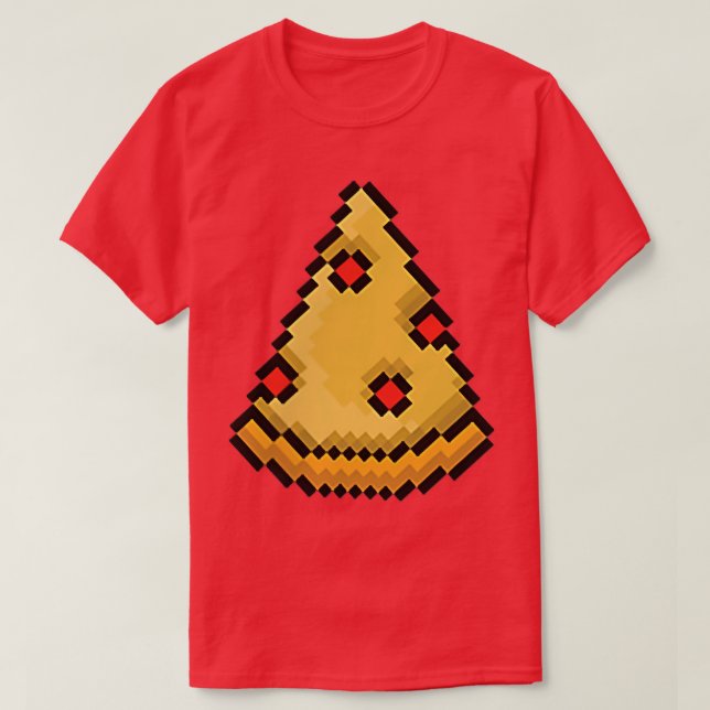 T-shirt Pizza Funny Fast Food Piel Art Vidéo Jeu (Design devant)