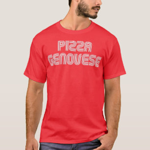 T-shirt Pizza Genovese Food Lover Retro les années 70 80s 