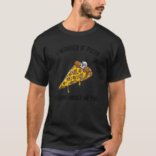 T-shirt Pizza Goth Funny Foodie Squelette Humour Mème alim
