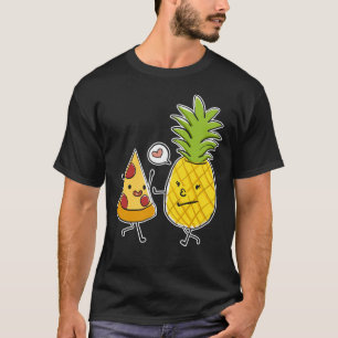 T-shirt Pizza Hawaïenne Tranchée Tombant Amoureux Avec U