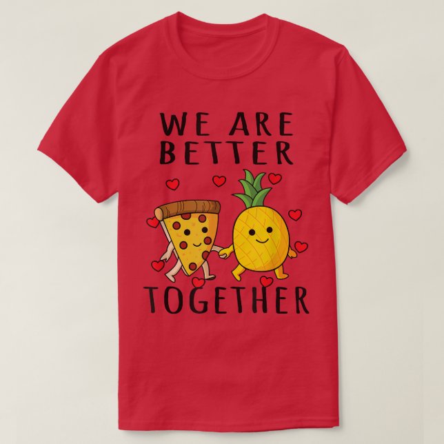 T-shirt Pizza Hawaii Pineapple Pizza Food (Design devant)
