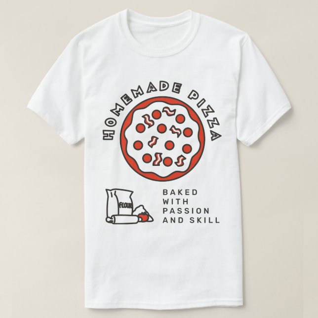 T-shirt Pizza homéade (Design devant)