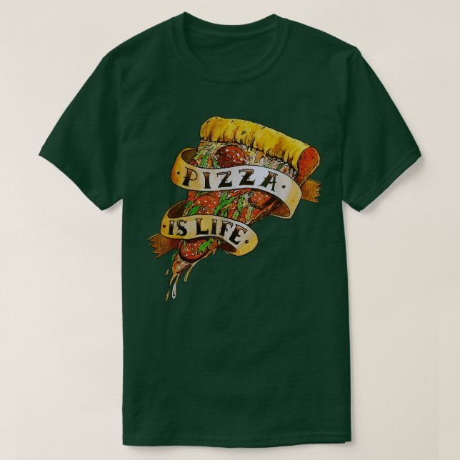 T-shirt Pizza Is Life 17413368 (Design devant)