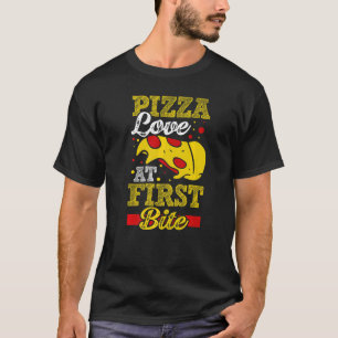 T-shirt Pizza Love At First Bite