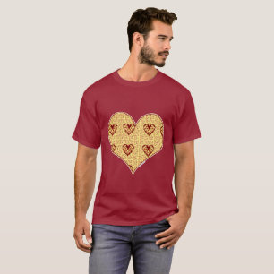 T-shirt Pizza Love Heart Cheesy Art Design