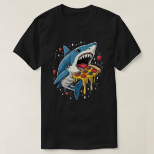 T-shirt Pizza mangeant du requin Amusant Pizza Lover