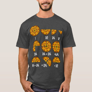 T-shirt Pizza Math Fraction Cuisine italienne Nourriture d