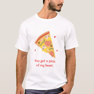 T-shirt Pizza mignonne de mon coeur Pun Amour Humour