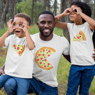 T-shirt Pizza Moins Deux Tranches Fête des Pères Hommes Bl