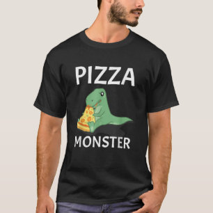 T-shirt Pizza Monster T Shirt Dinosaur Cheese Italien Cook