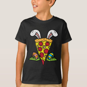 T-shirt Pizza Pâques Slice Bunny Oars Amusants Snack