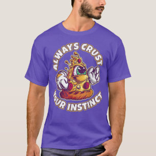 T-shirt Pizza Pie Crust Favori Snack Savourer Plat Nourrit