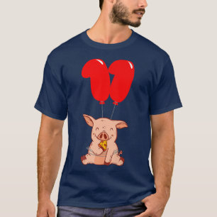 T-shirt Pizza Pig11th Birthdaykids Balloon Party 22554288