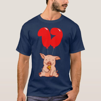 T-shirt Pizza Pig17th Birthdaykids Balloon Party 22674294
