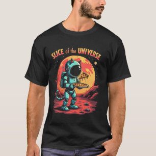 T-shirt Pizza Planète Chat Astronaute Espace Sci-Fi Cosmiq