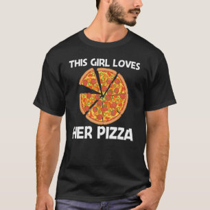 T-shirt Pizza Pour Filles Enfants Pizza Italienne Pizza Sl