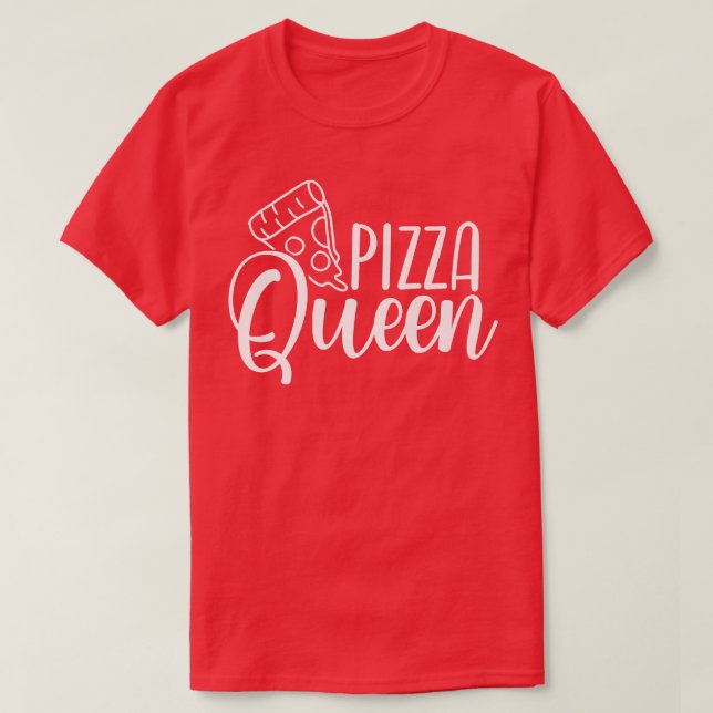 T-shirt Pizza Queen Pasta Lover Alimentation Amateur de no (Design devant)
