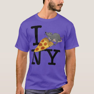 T-shirt Pizza Rat, I love New York, Pizza, Ironique