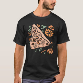 T-shirt Pizza rétro avec torsion Citrouille