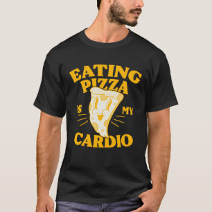 T-shirt Pizza Retro Manger Pizza Est Mon Cardio