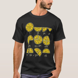 T-shirt Pizza Salami Fractions mathématiques rapides Fract
