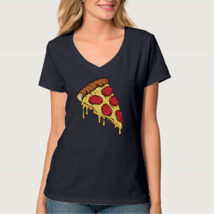 T-shirt Pizza Slice avec Pepperoni et dessin au fromage Il