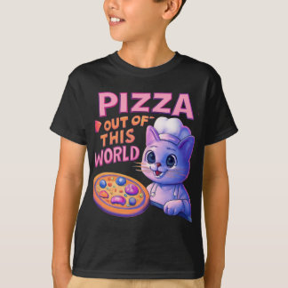 T-shirt Pizza : Sortie de ce monde | Chef spatial Cat