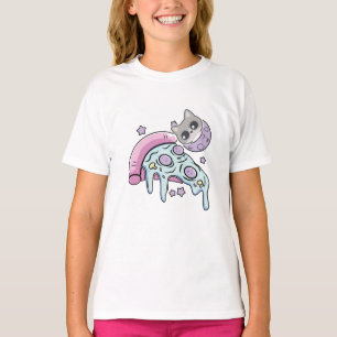 T-shirt Pizza Space Cat