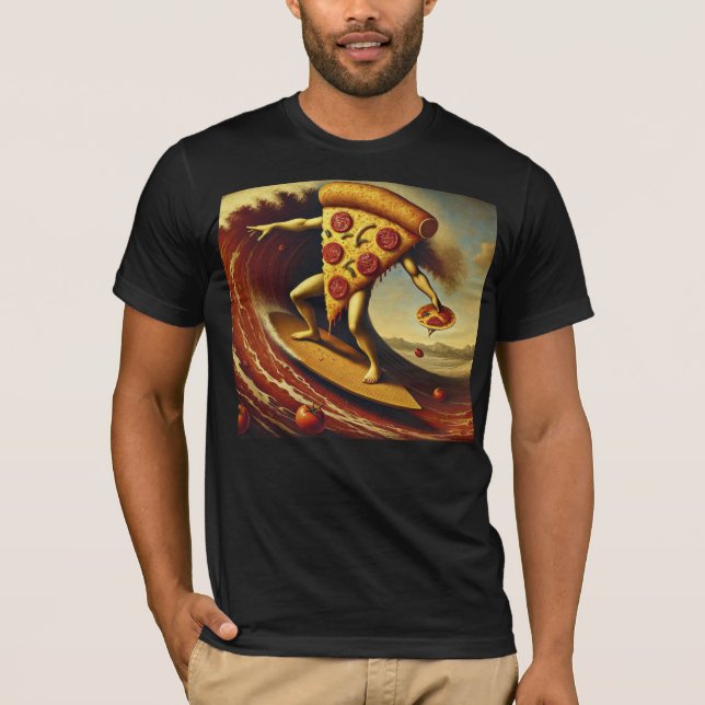 T-shirt Pizza Surf Manger Pizza (Devant)