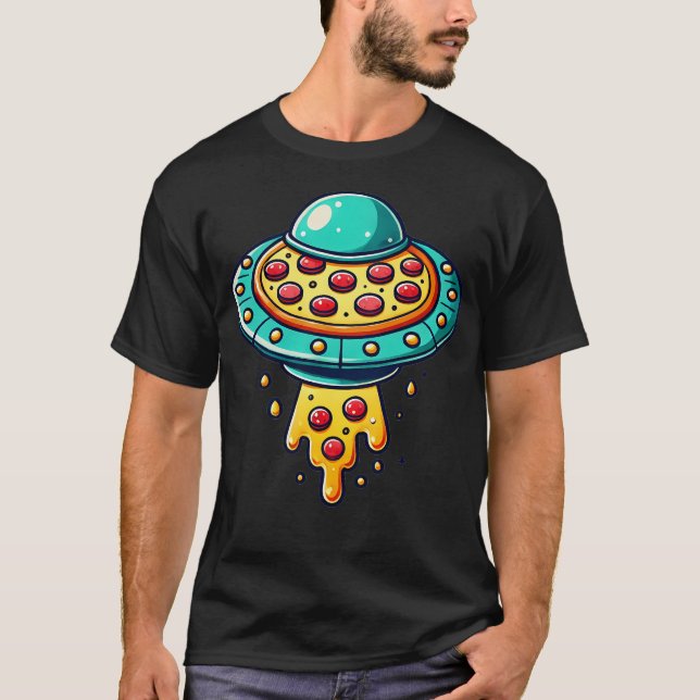 T-shirt Pizza Ufo (Devant)