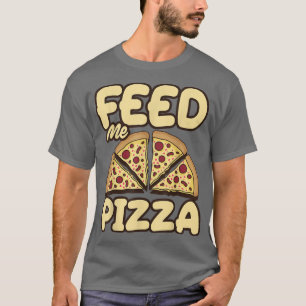 T-shirt Pizzas Salami Champignon Tomate Italie Rouge Blanc