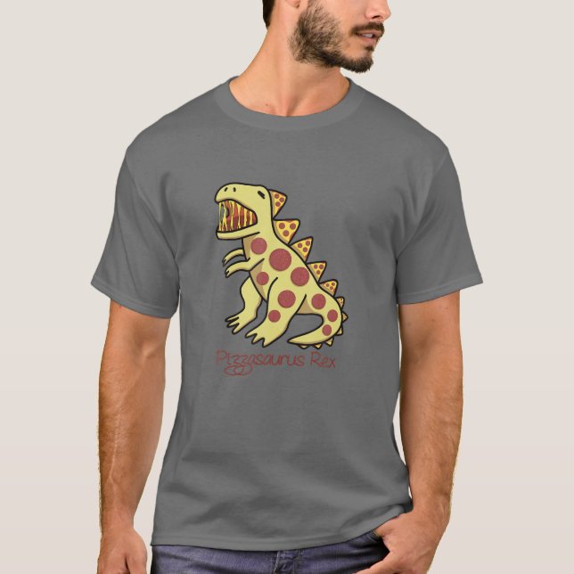 T-shirt Pizzasaurus Rex Pizza Et Dinosaure (Devant)