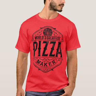 T-shirt Pizzeria de fabrication de pizza la plus grande au