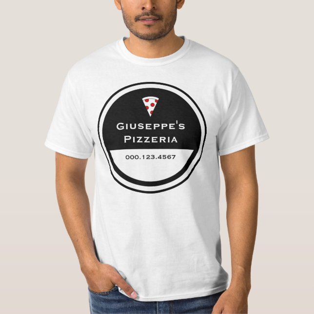 T-shirt pizzeria personnalisable (Devant)