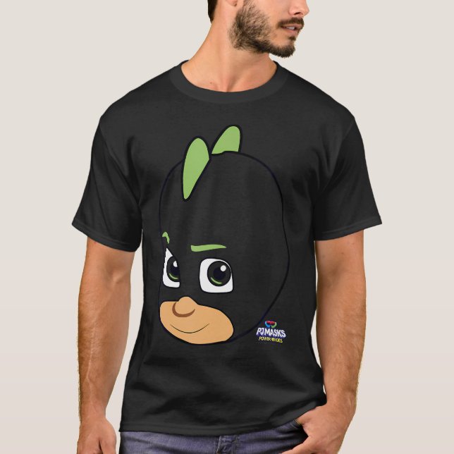 T-shirt Pj Masques Gekko Big Face Power Hero Portrait (Devant)