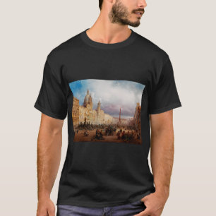 T-shirt Place Navona Marché de Rome Années 1850 Art