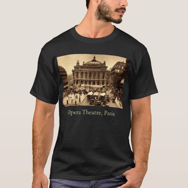 T-shirt Placez de l'Opera, cru de Paris France c1925 (Devant)