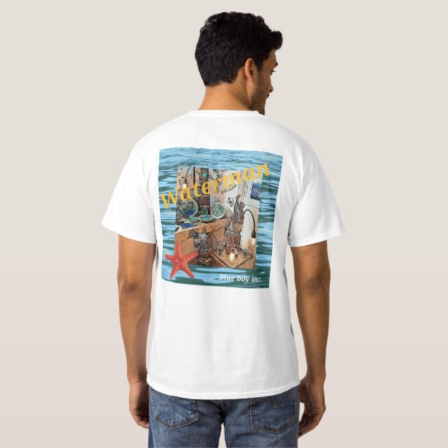 T-shirt Plage aquagym poisson de pêcheur ou étoile poisson (Dos entier)