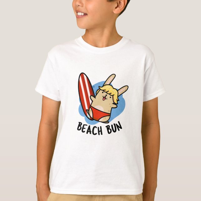 T-shirt Plage Bun Funny Bunny Pun (Devant)