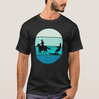 T-shirt Plage Cheval Surf Equestre Wakeboard Eau
