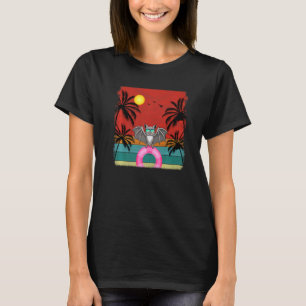 T-shirt Plage Cocotier Arbre Retro Graphic chauve été