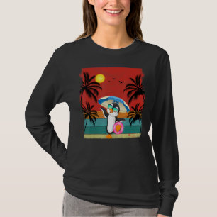 T-shirt Plage Cocotier Arbre Retro Pingouin Graphique Été