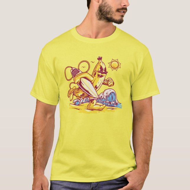 T-shirt Plage de banane amusante (Devant)